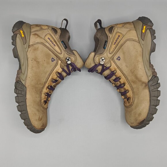 Vasque Talus UltraDry Boots Womens 8.5 US Leather Brown Waterproof Hiking Vibram - Picture 5 of 11